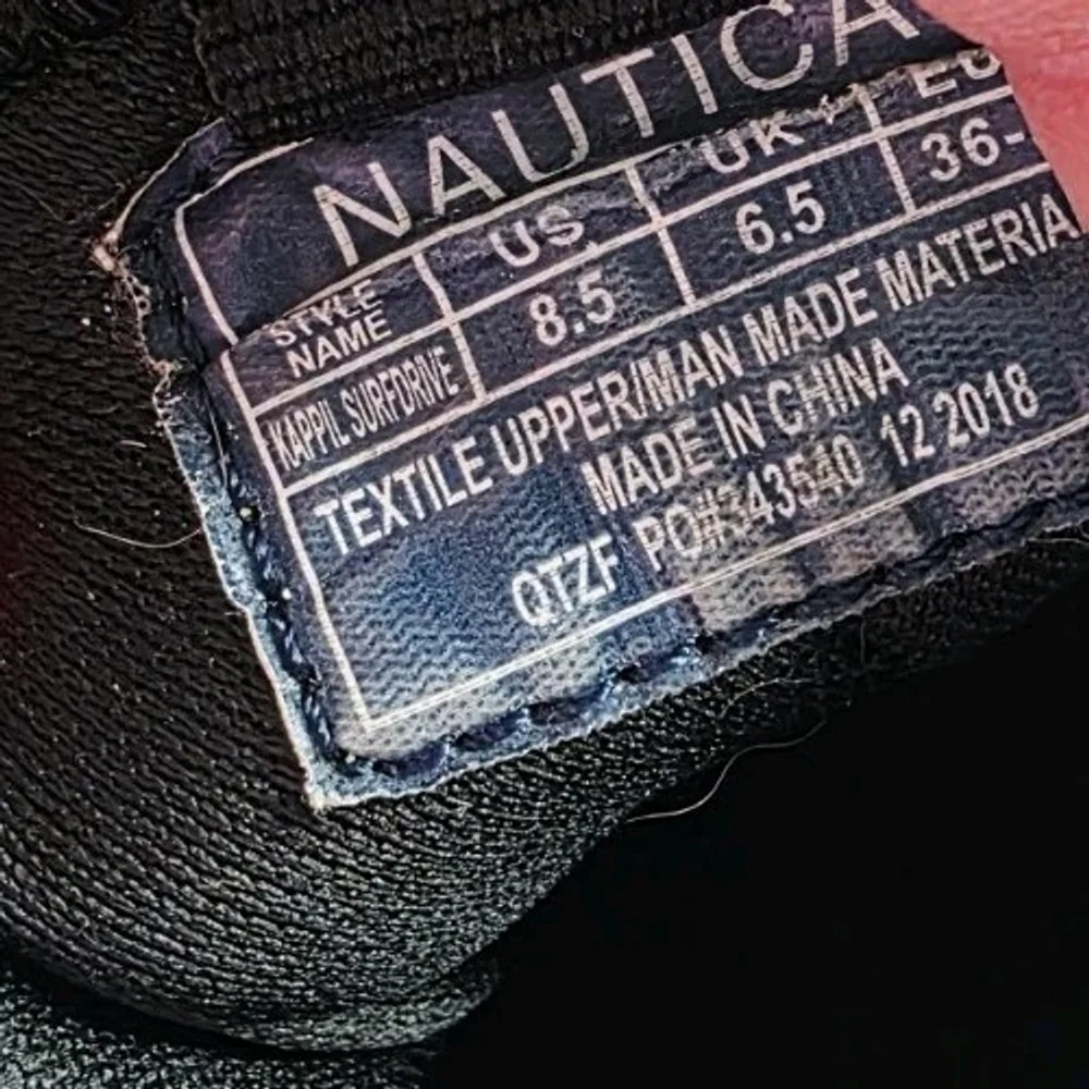 Nautica Kappil BlackTennis Shoes Sneakers Lace Up Women's Size 8.5